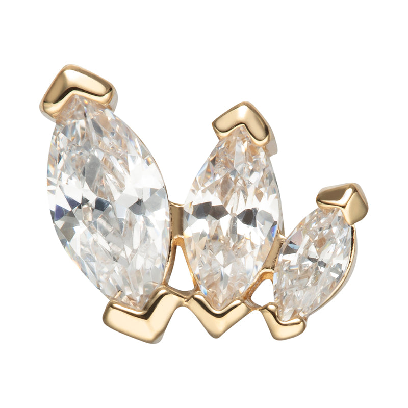 White Raven 14kt Gold: Angel Wing Marquis