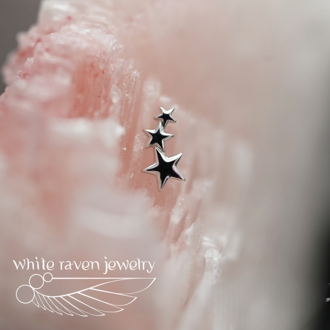 14kt Gold Cascading Stars by White Raven