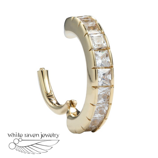 14kt Gold hinge ring : Elevate by White Raven