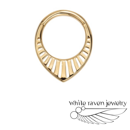 14kt Gold hinge ring : Maya by White Raven