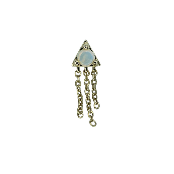 14kt Gold Veronika with moonstone by Modern Mood
