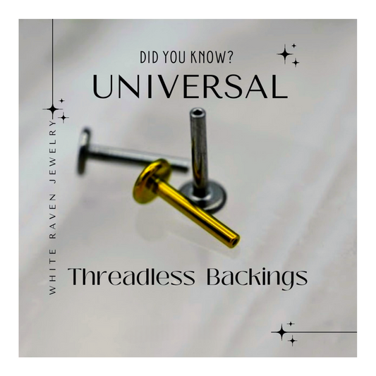 Universal threadless backing.